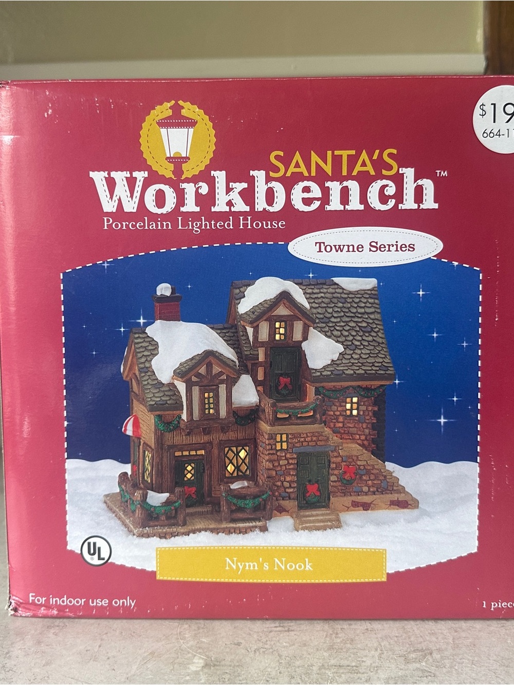Santa's Workbench Nym’s Nook Towne Series 2003 Christmas Village w Light & Box